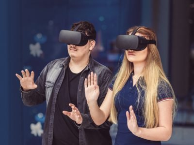 people wearing virtual reality headsets
