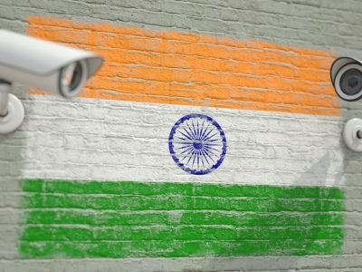 Surveillance Cameras on Indian Flag